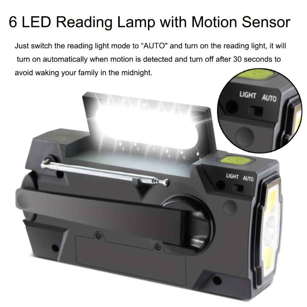 Emergency Weather Radio Power Bank with LED Flashlight