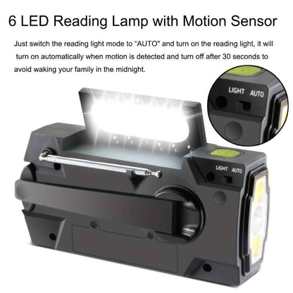 Emergency Weather Radio Power Bank with LED Flashlight