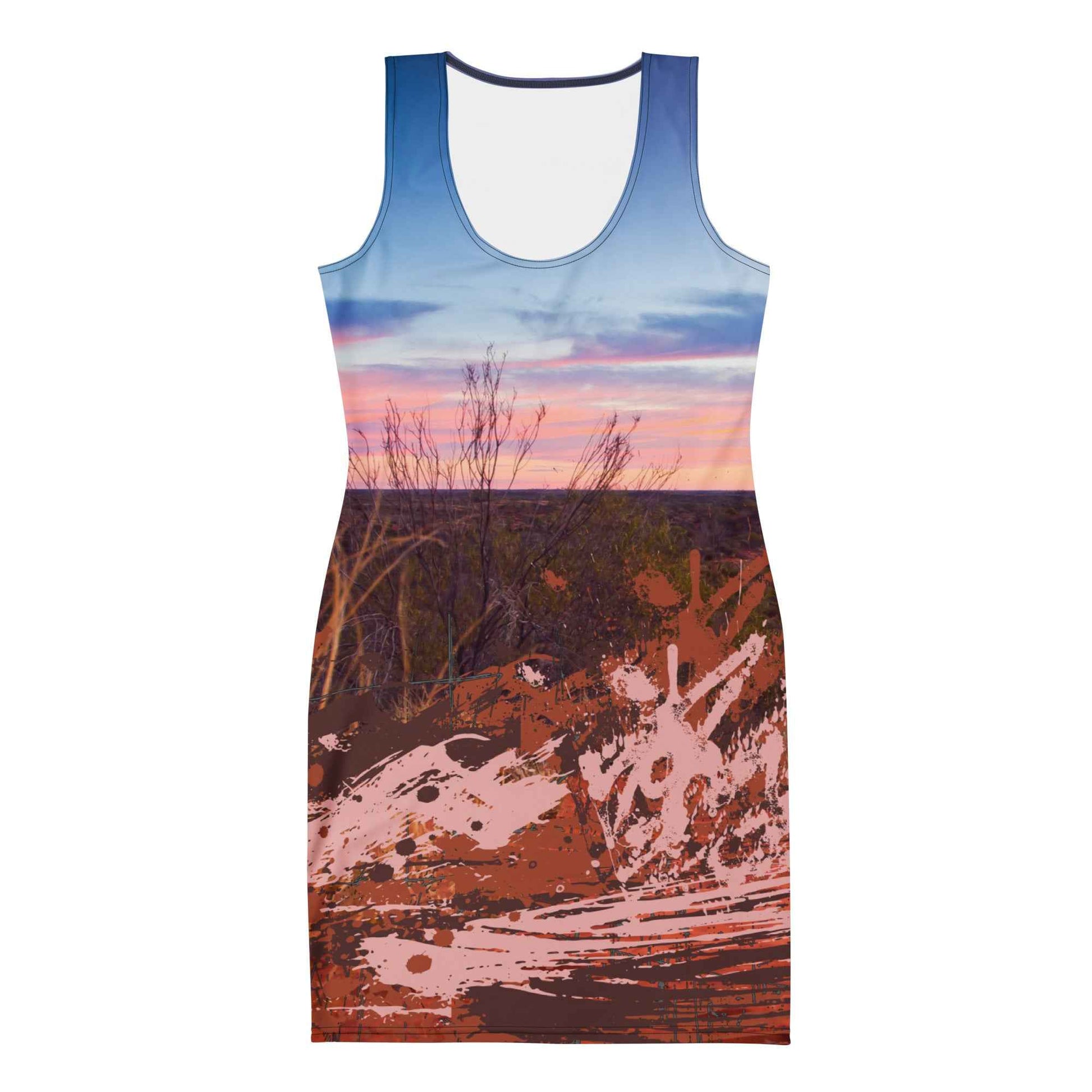 Desert Sunset Splatter Bodycon