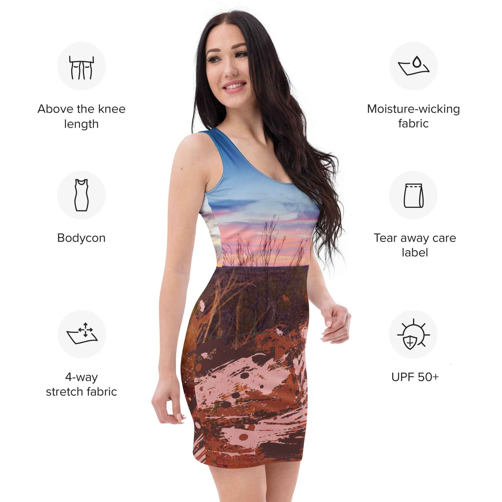Desert Sunset Splatter Bodycon