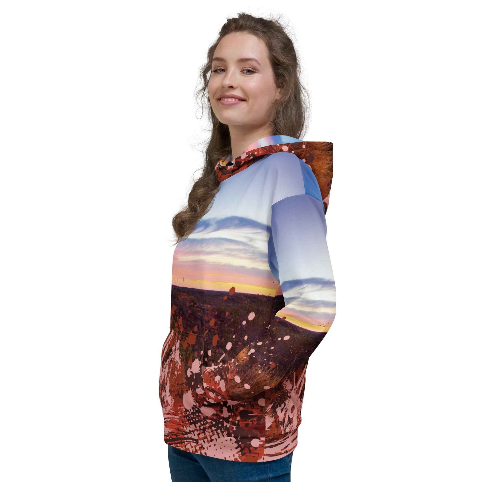 Desert Sunset Splatter Hoodie