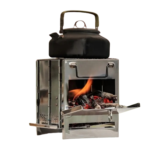 Unleash the Flavor of the Outdoors with Our Folding Wood Stove-0