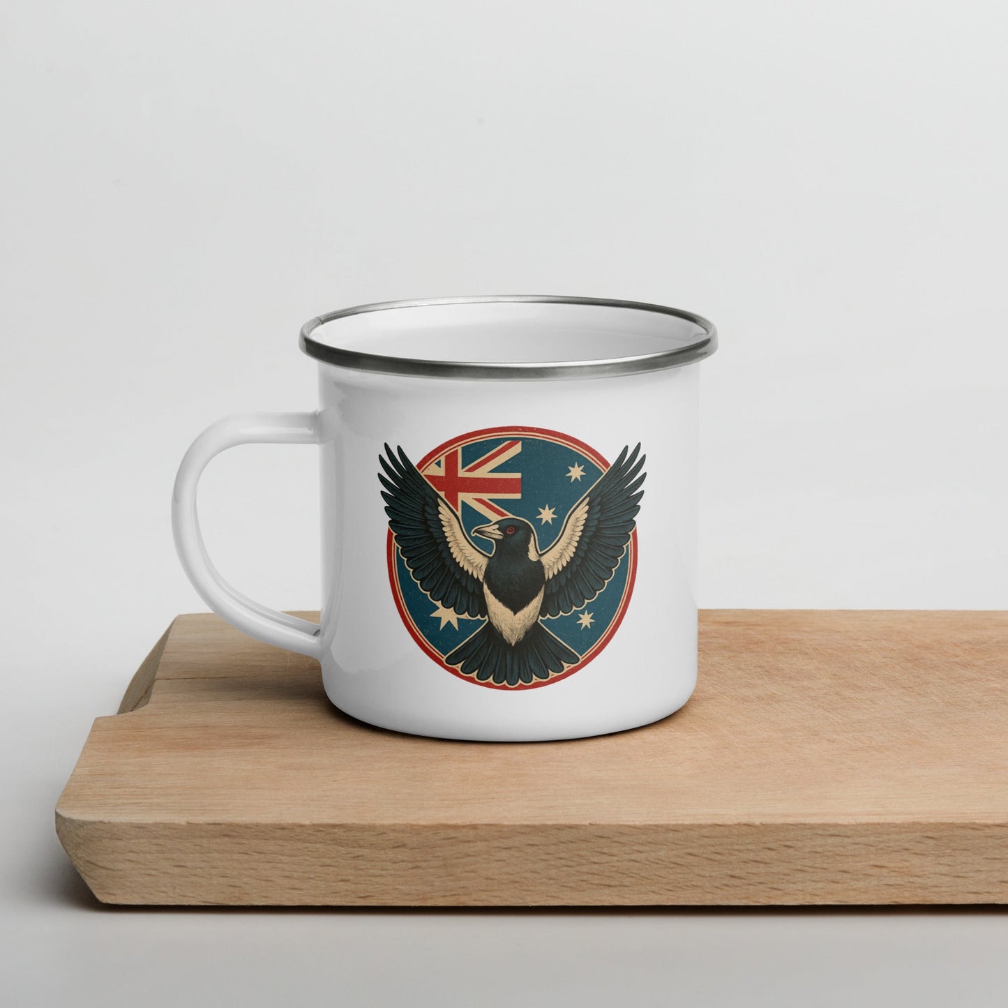 Patriotic Magpie Camping Mug