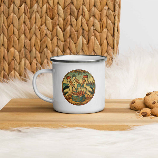 Pelican Party Enamel Mug