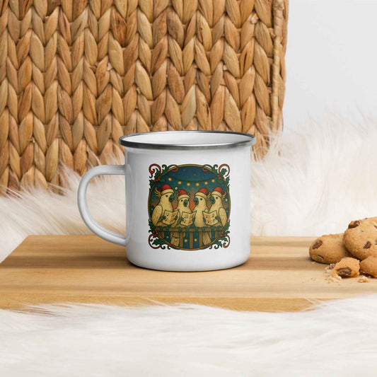 Cocky Chorus Enamel Mug