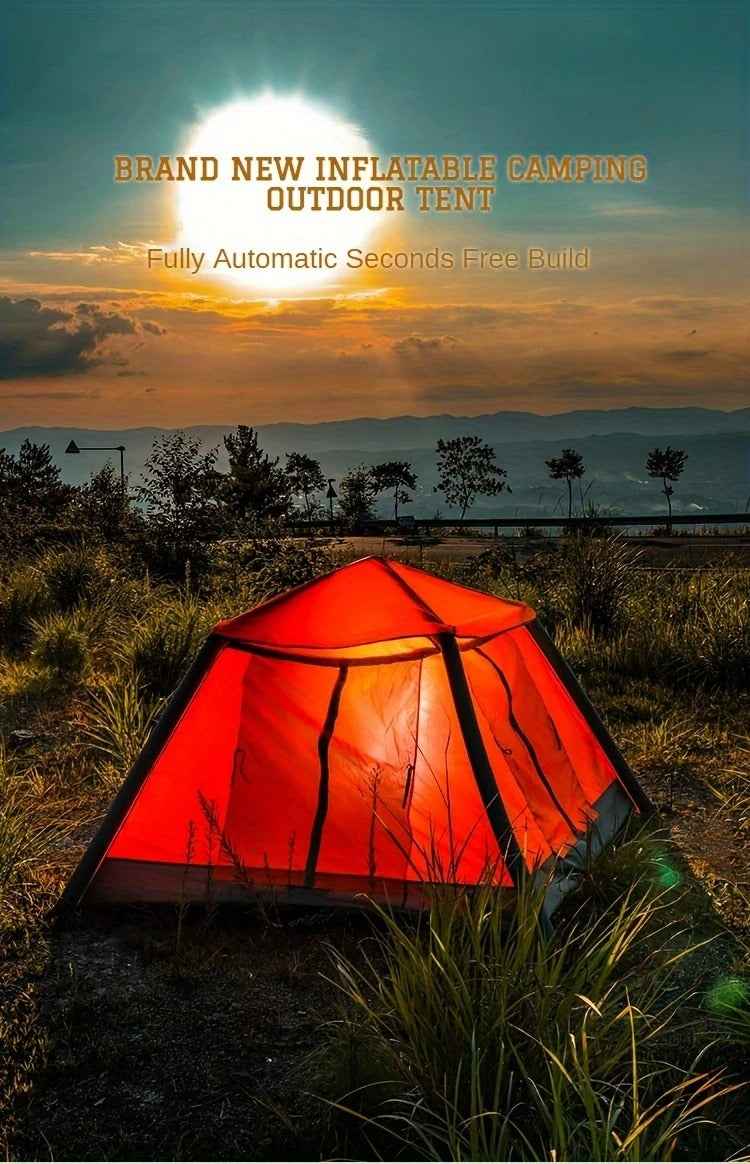 4-Person Inflatable Tent with Rainfly for Outdoors