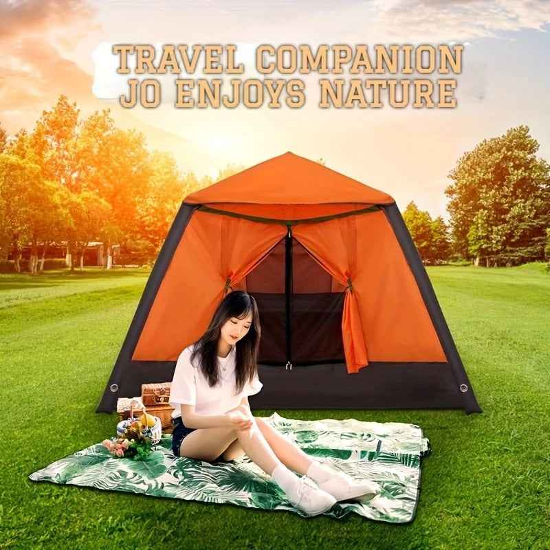 4-Person Inflatable Tent with Rainfly for Outdoors