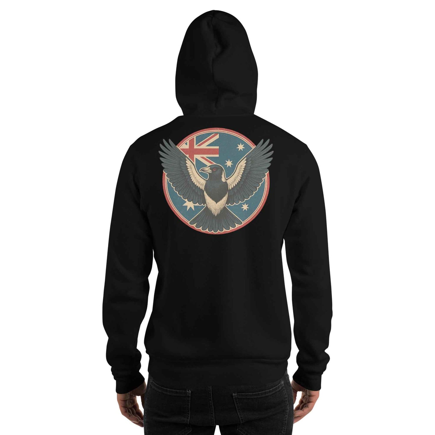 Patriotic Magpie Backprint Hoodie