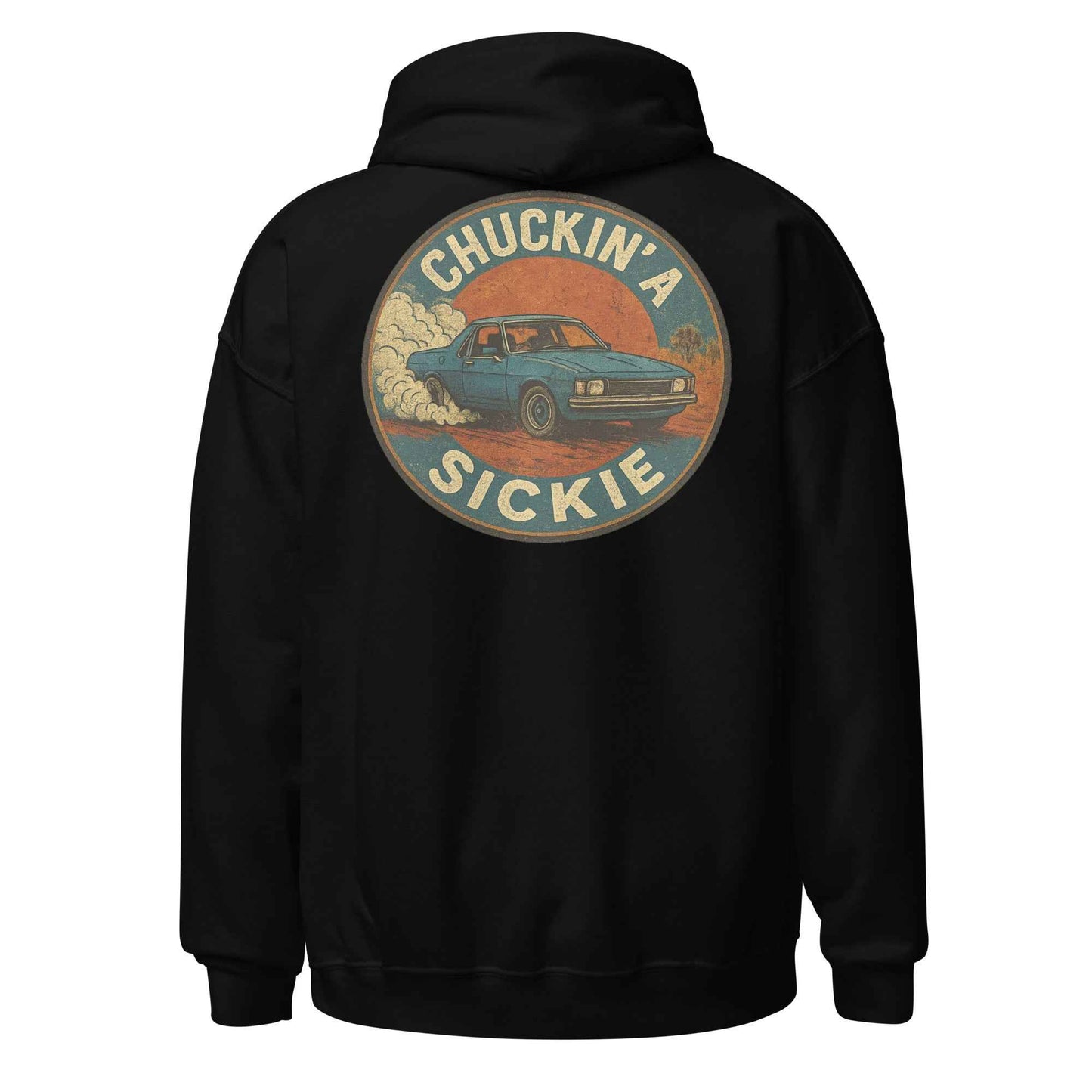 Chuckin A Sickie Backprint Hoodie