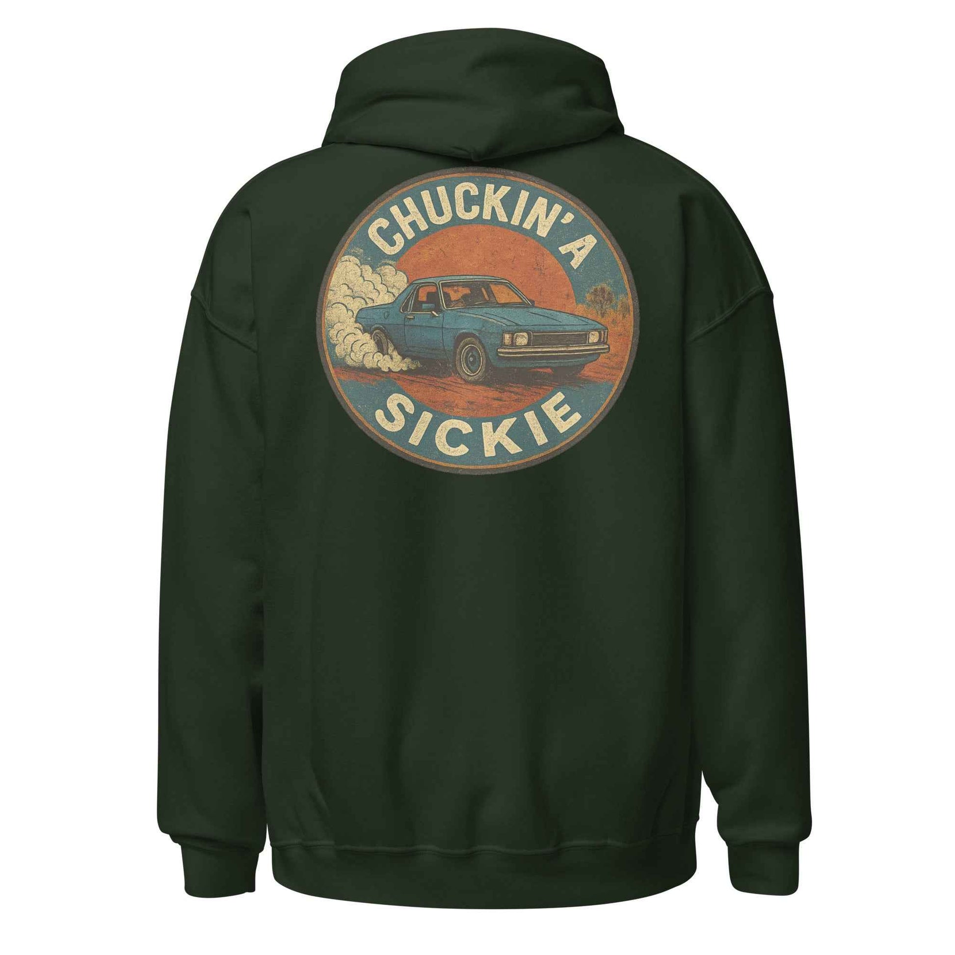 Chuckin A Sickie Backprint Hoodie
