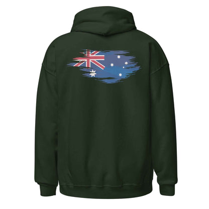 Worn Aussie Flag Backprint Hoodie