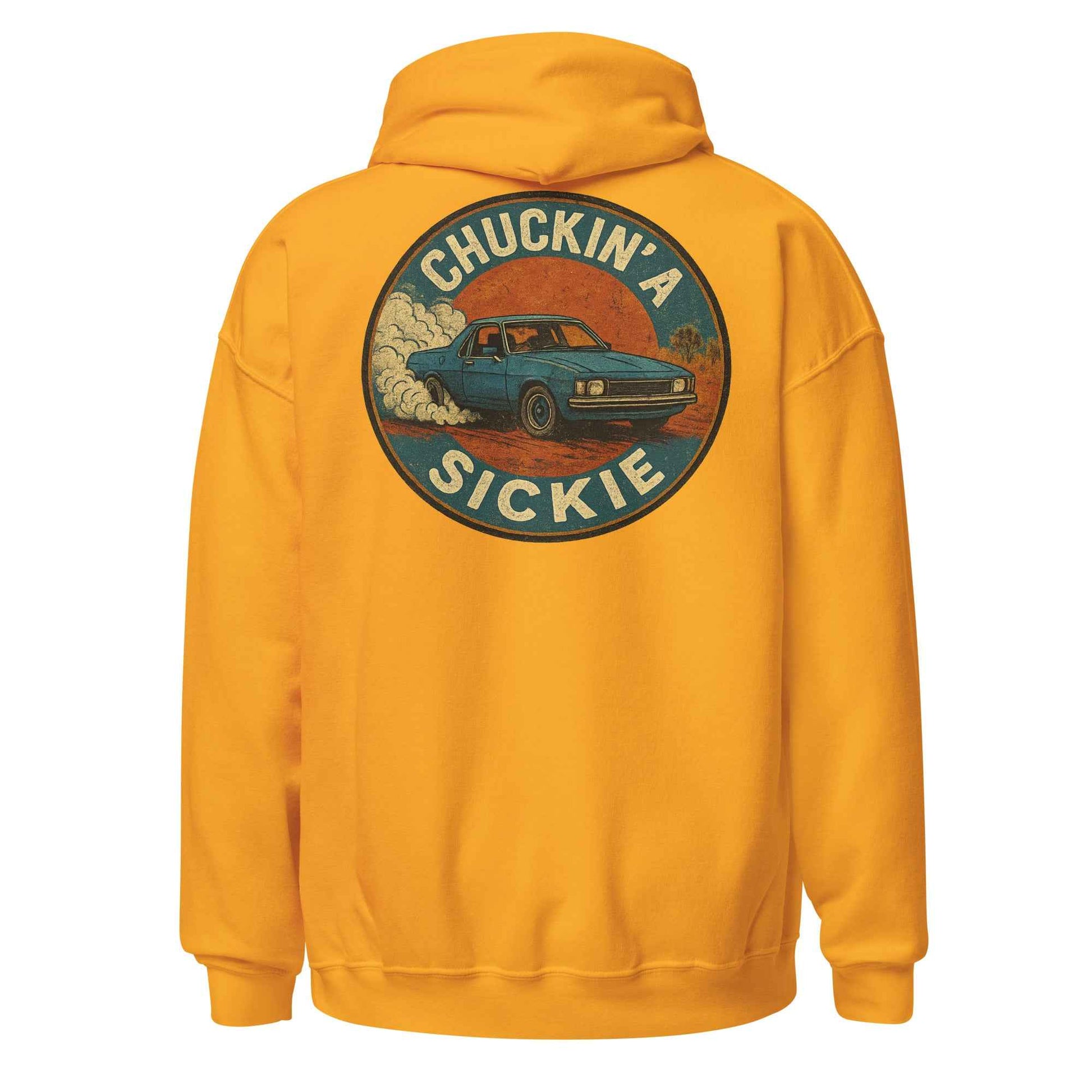 Chuckin A Sickie Backprint Hoodie