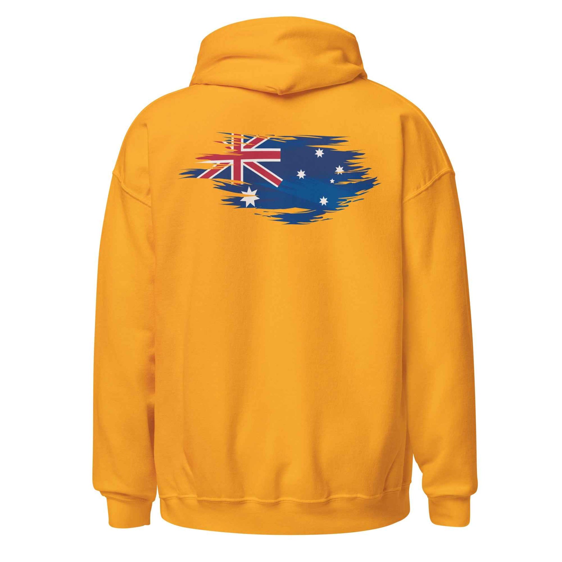 Worn Aussie Flag Backprint Hoodie
