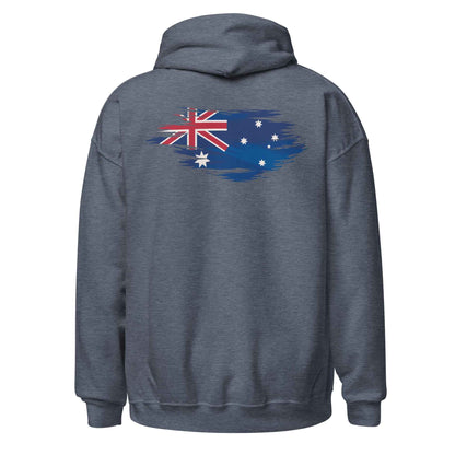 Worn Aussie Flag Backprint Hoodie