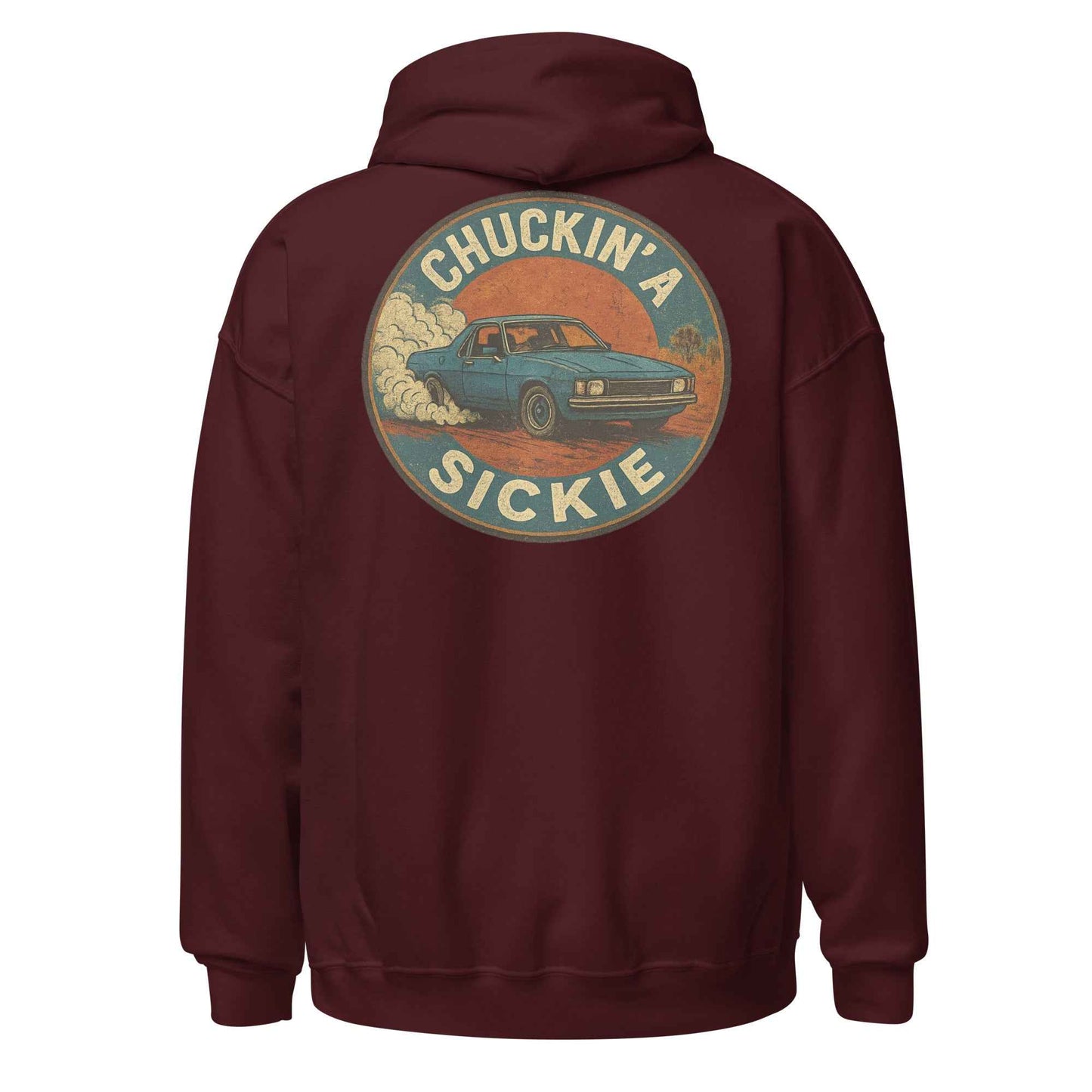 Chuckin A Sickie Backprint Hoodie