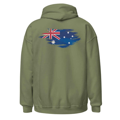 Worn Aussie Flag Backprint Hoodie