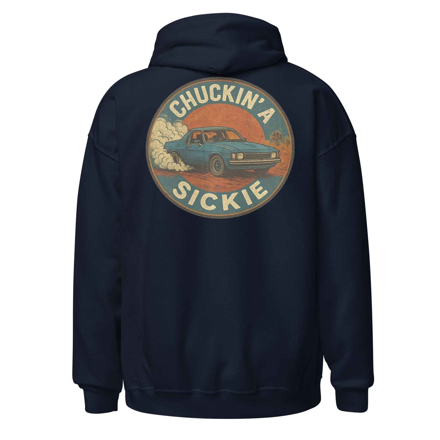 Chuckin A Sickie Backprint Hoodie