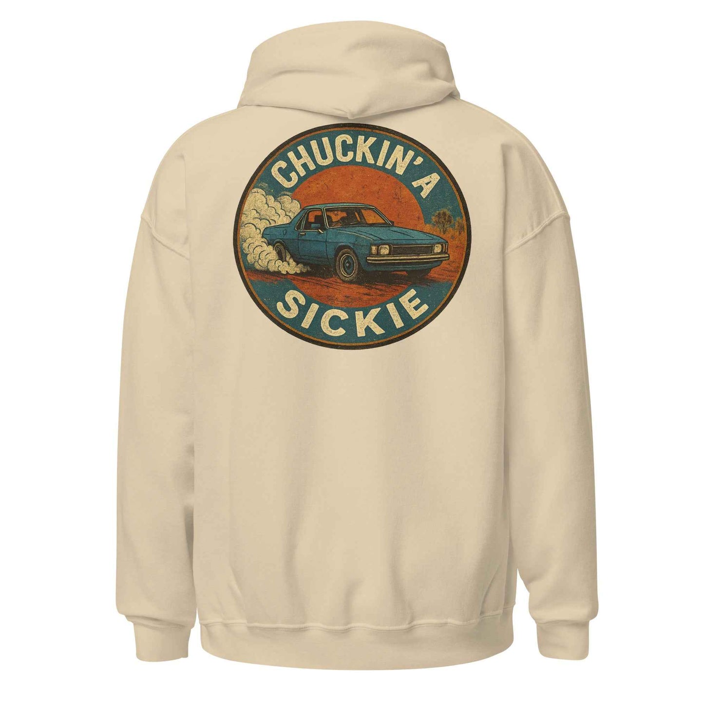 Chuckin A Sickie Backprint Hoodie