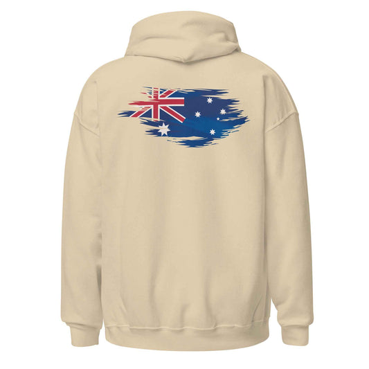 Worn Aussie Flag Backprint Hoodie