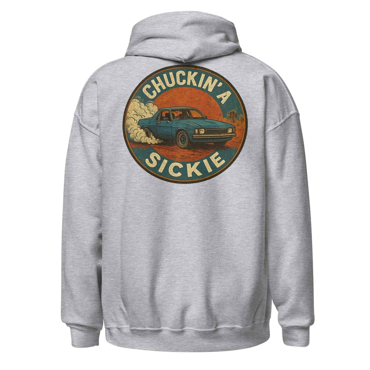 Chuckin A Sickie Backprint Hoodie