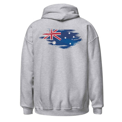 Worn Aussie Flag Backprint Hoodie
