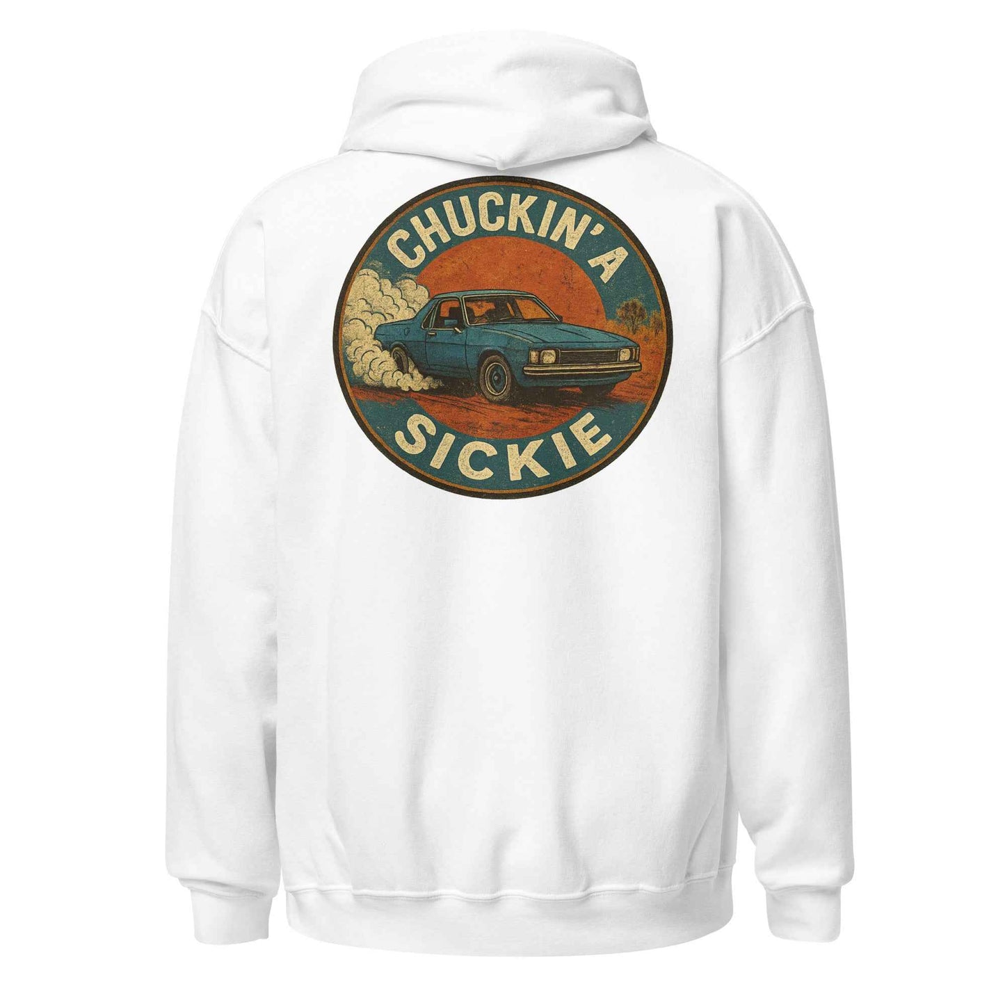 Chuckin A Sickie Backprint Hoodie
