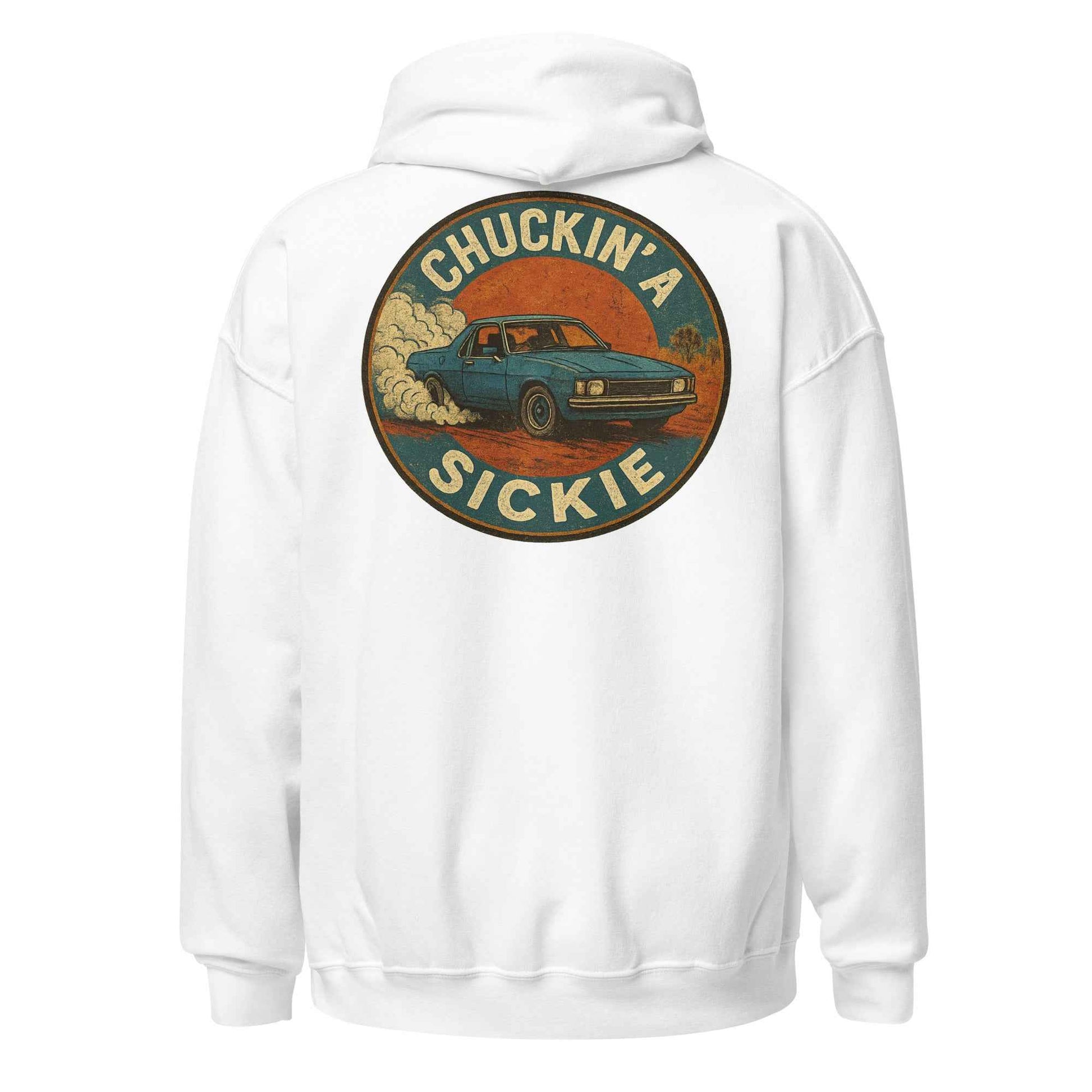 Chuckin A Sickie Backprint Hoodie